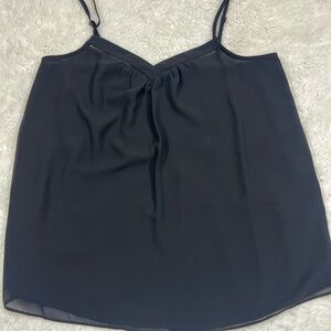 Naked Zebra Top Womens Black Lined Sleeveless Camisole Blouse Size S # 401